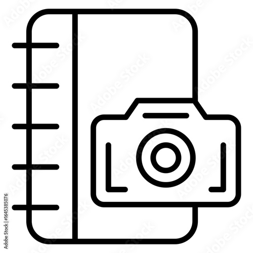 Camera and Notebook Icon