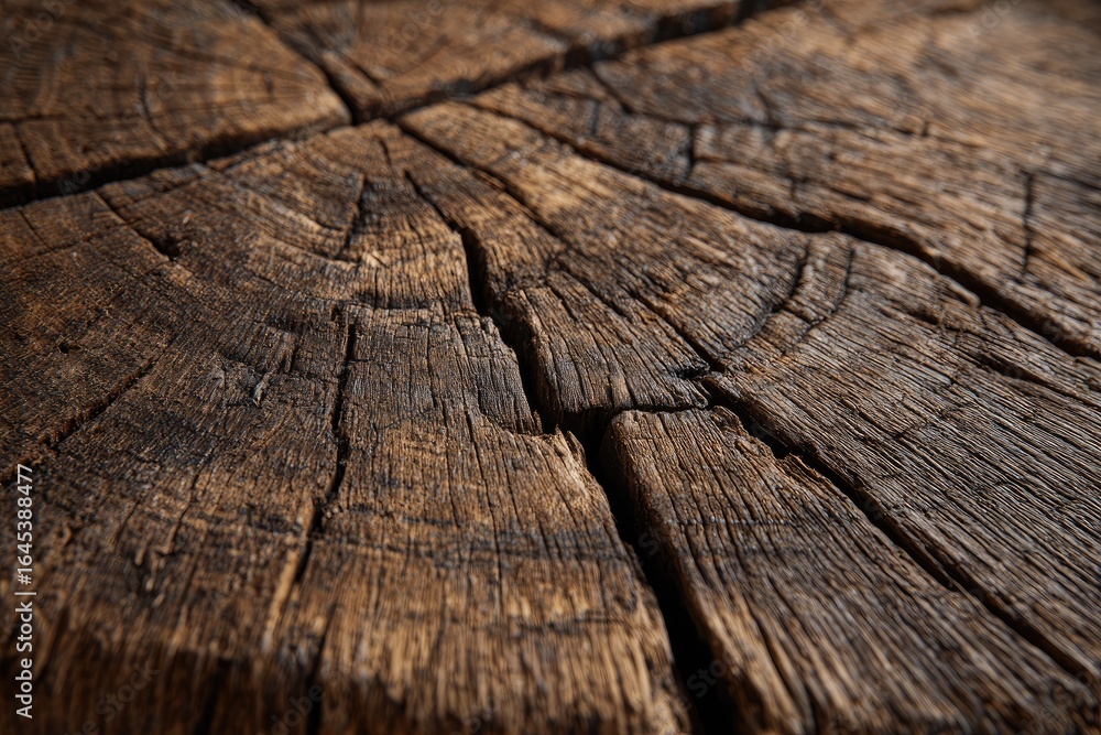 custom made wallpaper toronto digitalClose-up of a dark brown, deeply cracked and weathered tree stump cross-section, showing intricate grain patterns and texture variations