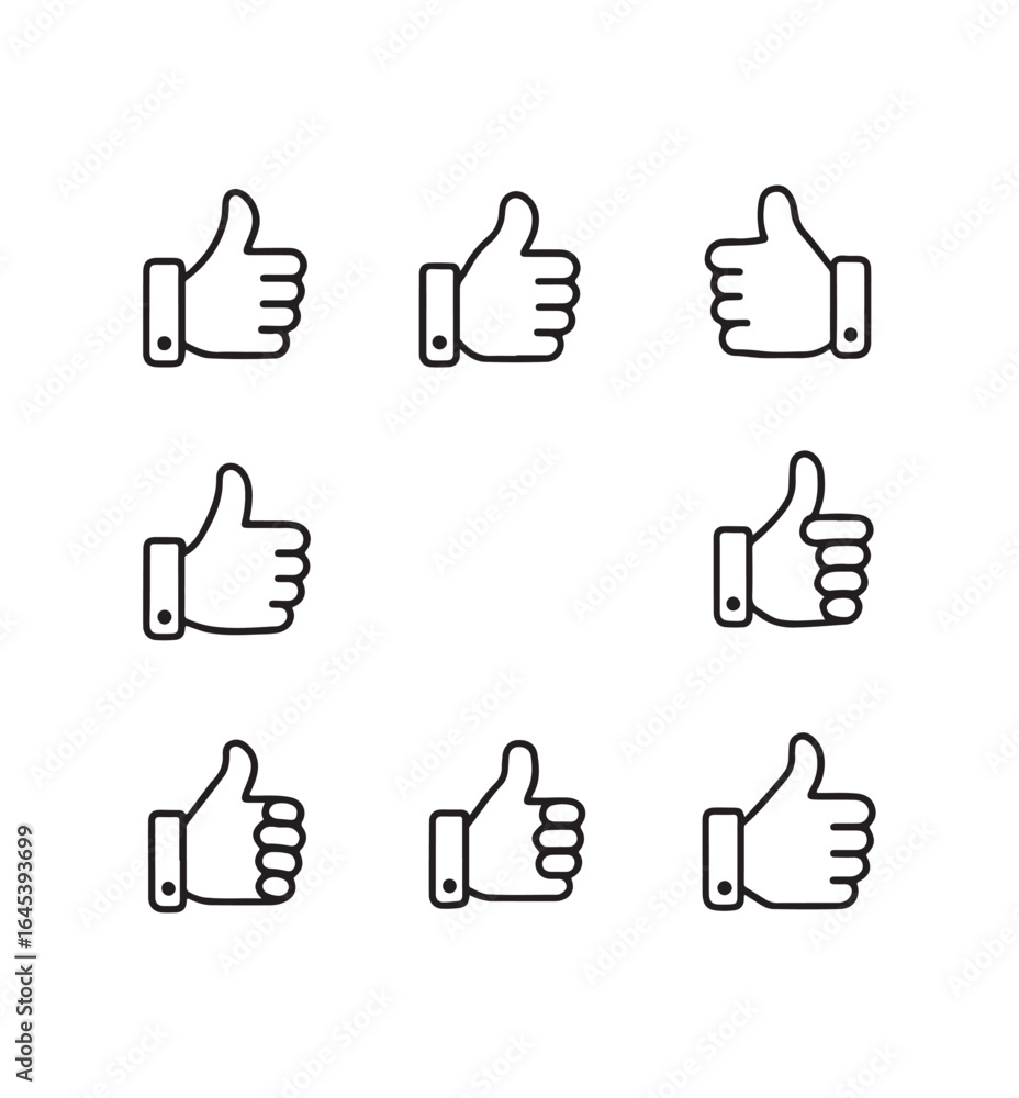 Fototapeta premium Thumbs Up Icon like Vector Wrap Icon