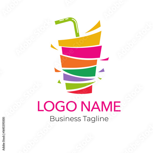 Logo Juice Drink Beverage Design Vector Template