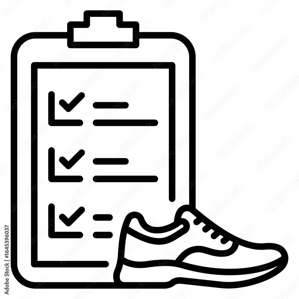 Naklejka premium Marathon Checklist Icon