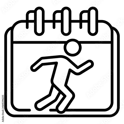 Running Calendar Icon