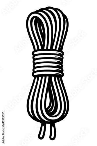 Durable Coiled Climbing Rope for Outdoor Adventures