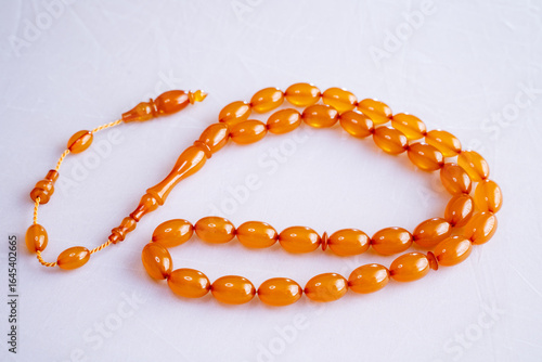 Old Bakelite rosary, Turkish and Ottoman rosaries have cultural characteristics and are used for prayer. The focus has been made specifically.