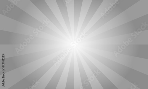 Cool Gray Sunburst Background. Abstract Rays Texture Background. Sunburst Background with Grey Rays. Vector Illustration.