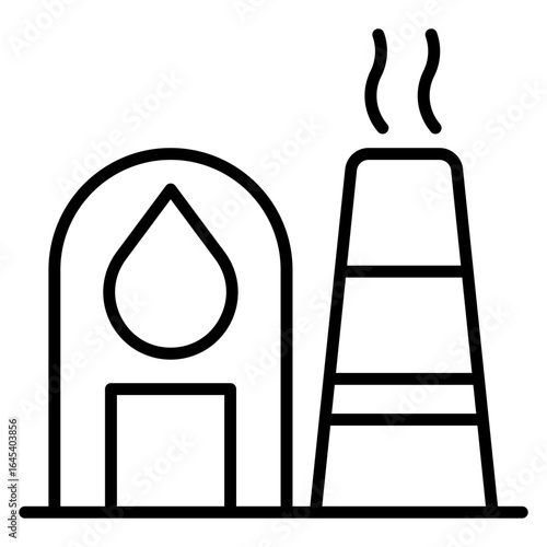 Oil Refinery Icon