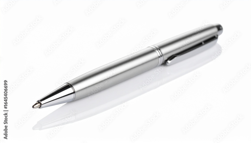 A luxury pen placed diagonally on a clean white background A luxury pen placed diagonally on a clean white background