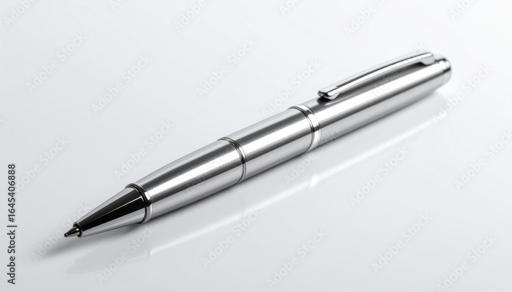 A luxury pen placed diagonally on a clean white background A luxury pen placed diagonally on a clean white background