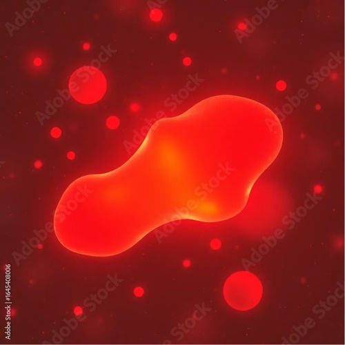 Space-inspired warm reds blob render effect