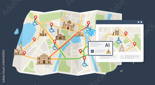 AI powered navigation for accessible tourism