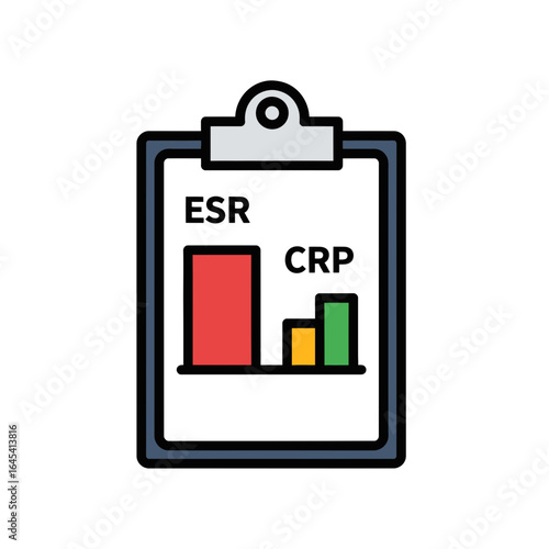Medical Chart's Indicators: Capturing an ESR/CRP medical chart. A visual representation of essential medical information.