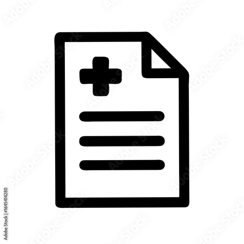 Document with Cross Symbol Outline Icon – Error and File Rejection Vector Illustration