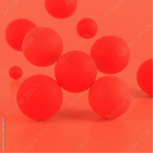 Expressive warm reds gradient spheres texture