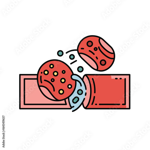 Microscopic Cellular Combat: A high-definition illustration that vividly captures the complex interaction between antibodies and cells at a microscopic level.