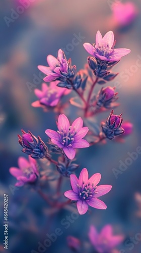 Close-up of delicate pink flowers in soft focus