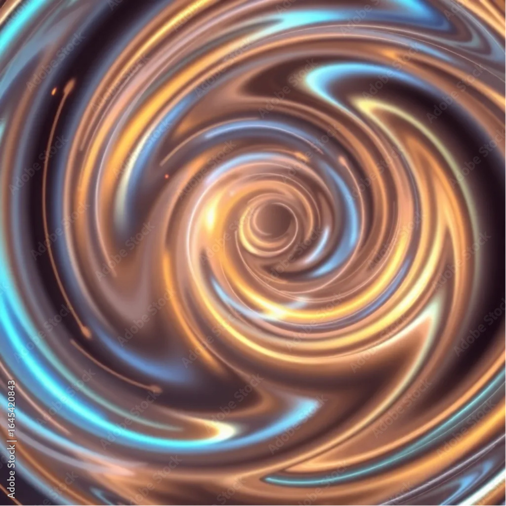 Fototapeta premium Electric chrome abstract swirl composition