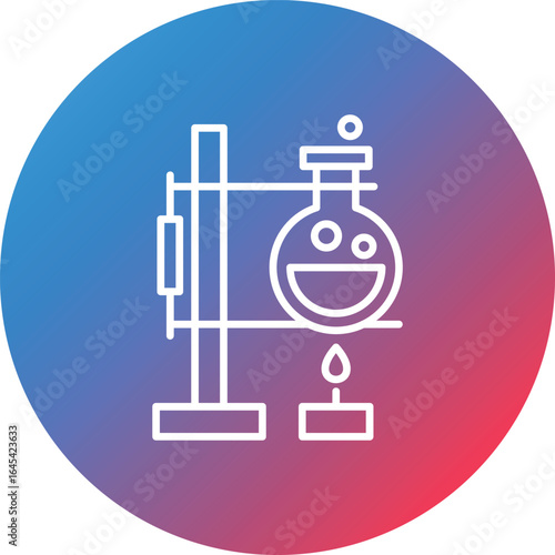 Experiment Line Gradient Circle Background Icon
