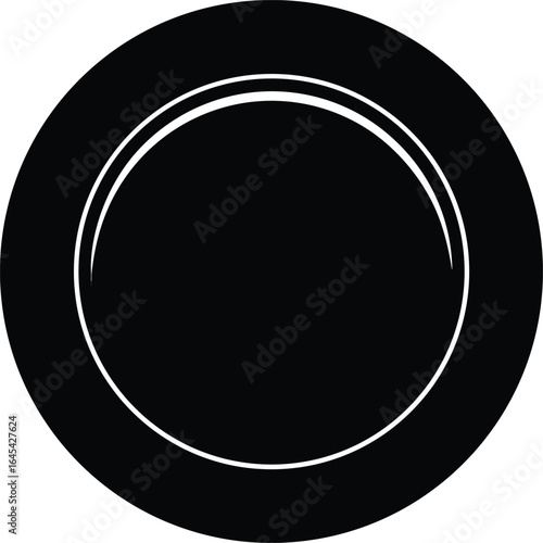 plate silhouette  vector illustaration on white background