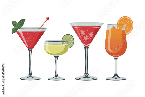 Cocktail Collection Four Refreshing Drinks