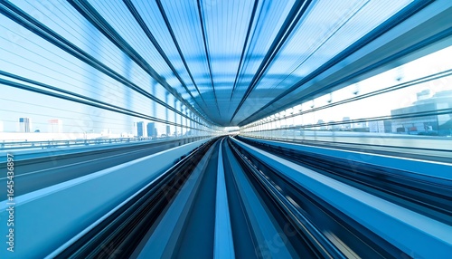 Wallpaper Mural Futuristic train tunnel perspective Torontodigital.ca
