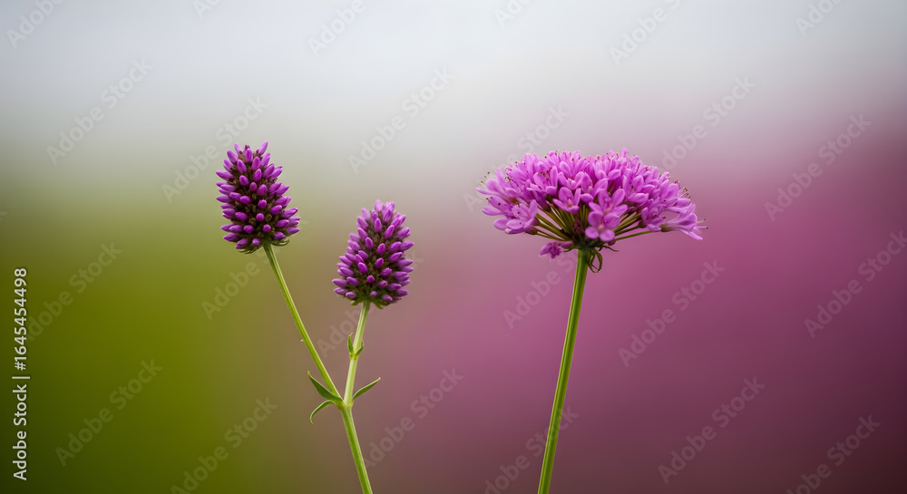 Fototapeta premium Purple Flower Heads Outdoors Blooming Nature