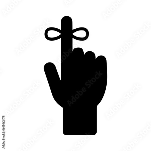 Finger hand memory glyph icon
