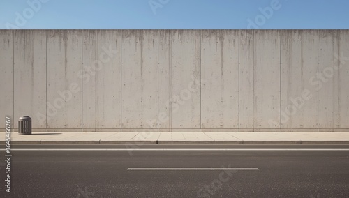 A blank street concrete wall for mural