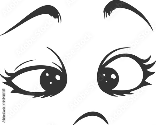 Design of funny upset expression