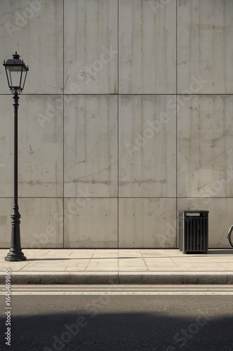 A blank street concrete wall for mural