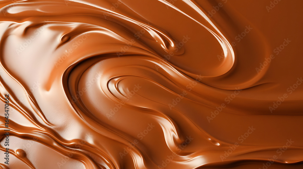 Naklejka premium melted chocolate dripping on white