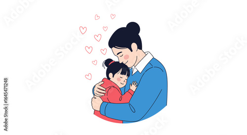 A tender moment shared between a mother and her beloved child showing affection and love