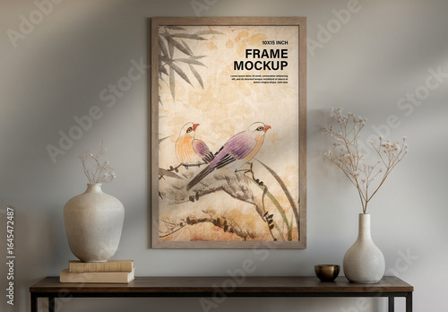 Elegant Interior Wooden Frame Mockup