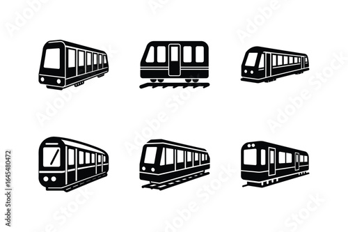 subway train silhouette vector illustration