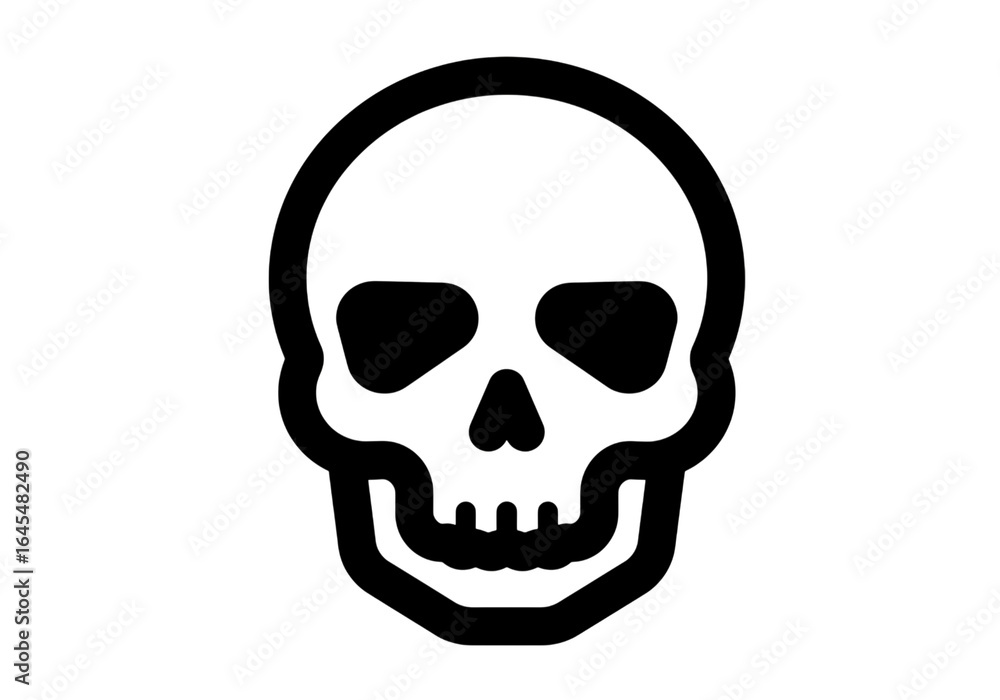 Fototapeta premium Abstract Skull Glowing Dots Dark Background Pixel Art Minimalist Design isolated on transparent background