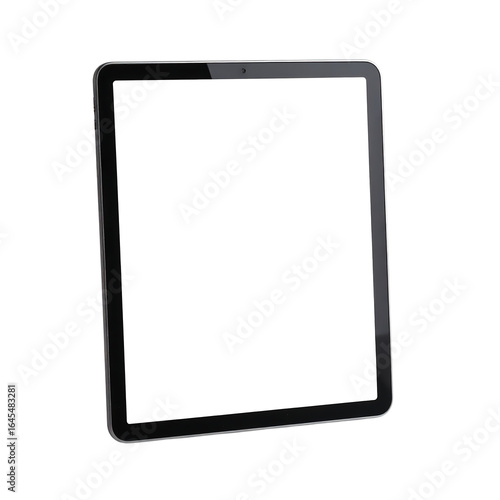 Modern tablet computer mockup isolated on transparent background