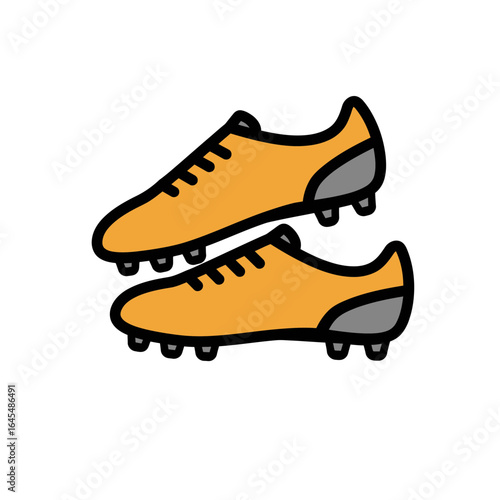 Soccer cleats: Vibrant soccer cleats, designed for peak performance on the field, showcase the perfect fusion of athleticism and equipment, symbolizing dedication to the game.
