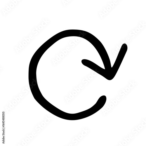 Restart Clockwise Arrow Hand Drawn Doodle