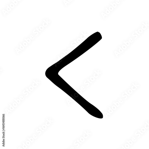 Backward Smaller Than Symbol Arrow Hand Drawn Doodle