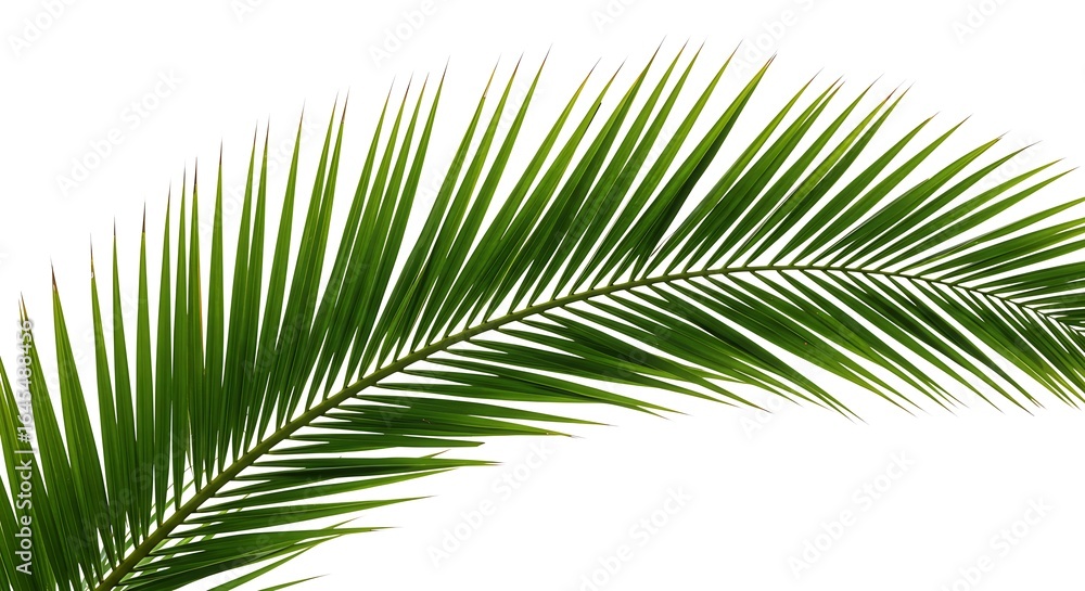 Fototapeta premium Isolated Palm Frond: Tropical Greenery on White