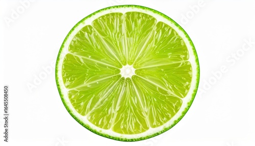 Vibrant Lime Slice: A macro shot highlights the intricate textures of a fresh lime slice, exhibiting a captivating display of natural beauty.