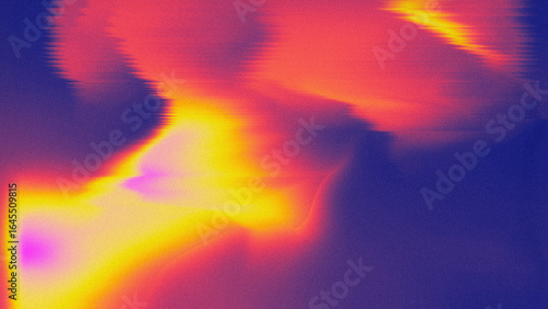 Fotografie Glitch grainy abstract smeared gradient blurred unique background texture digital noise Glitch Damage