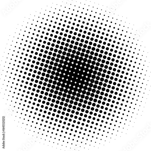 Vector Halftone – overlapping central dots