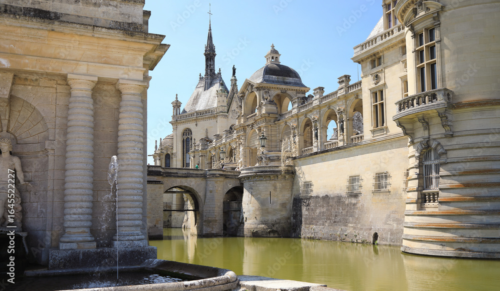 Naklejka premium Impressive Chantilly castle near Paris (France)