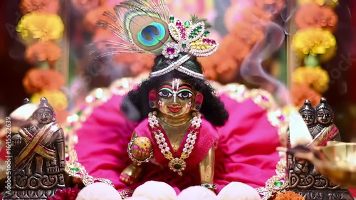 Krishna janmashtami celebration hindu god idol hinduism festival india deity
