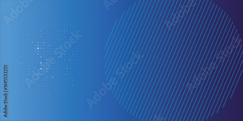 Abstract Blue Gradient Background With Circular and Geometric Elements