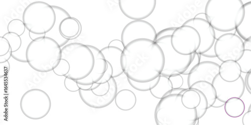 Abstract composition of transparent bubbles floating against a clean white background demonstrating depth and dimensionality suitable for various design projects