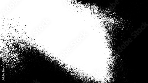 Spray texture with black splatter and grunge pattern. Abstract dust background in minimal monochrome style, vector illustration.