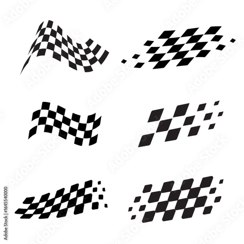 Race flag background. Checkered flag. Black and white checker. Finishing flag. 