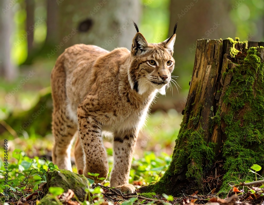 Fototapeta premium Lynx in forest