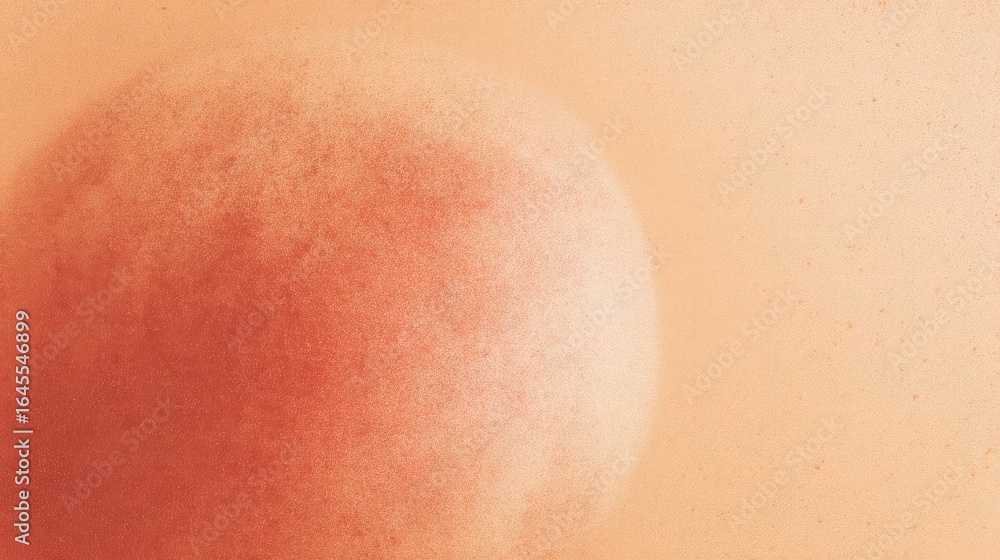 Fototapeta premium Abstract texture featuring a soft orange and red gradient with circular shapes.